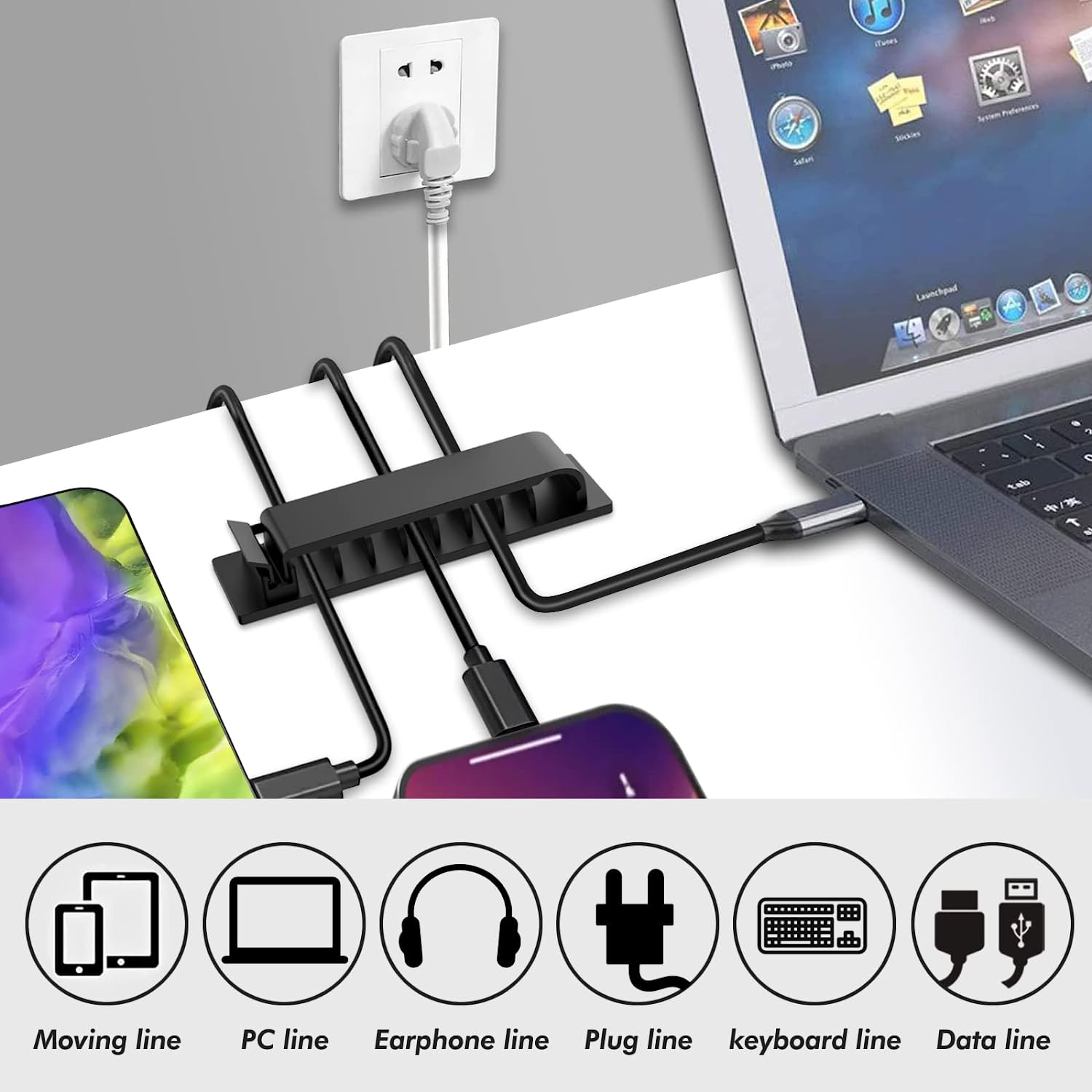 Cable Organizer Self Adhesive  - Wall Anchor Plastic recensie en prijs