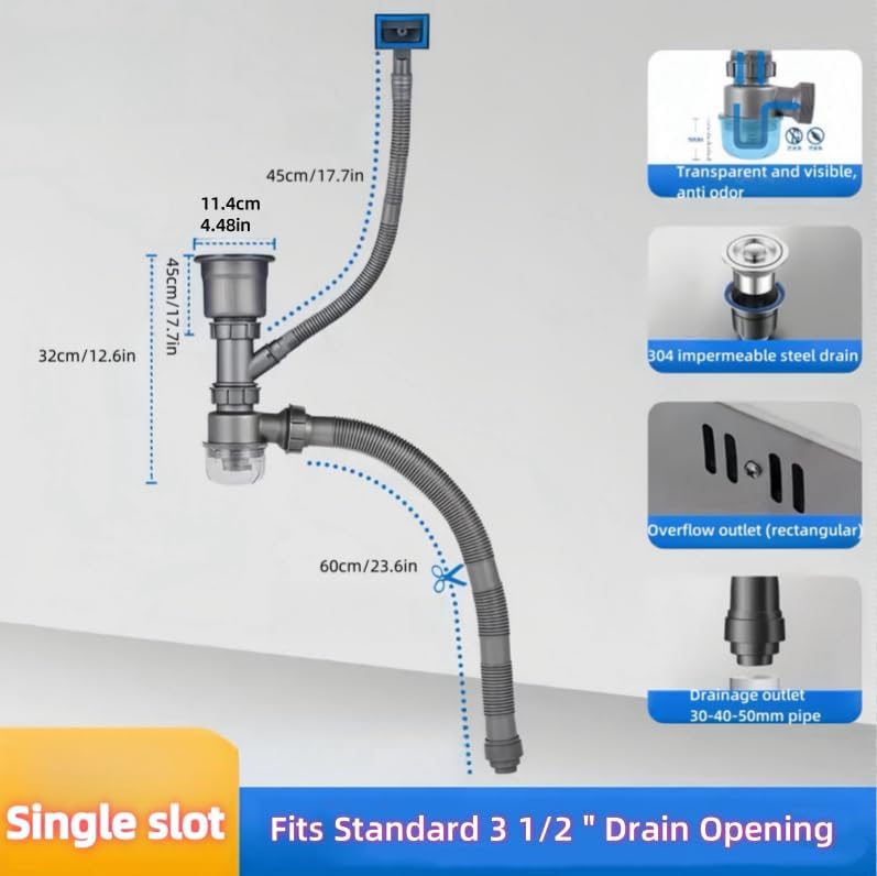 One Sink Kitchen Drainage Kit  - Sink Drain Strainer recensie en prijs