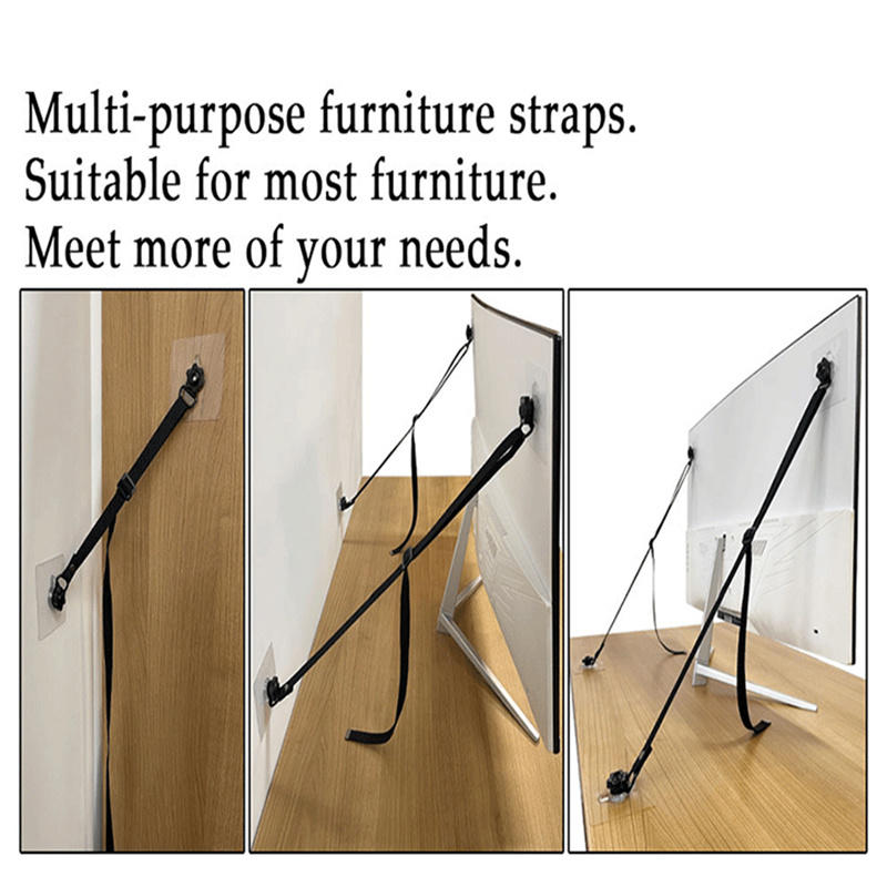 2 Pack Adjustable TV Safety St - Wall Anchor Plastic recensie en prijs