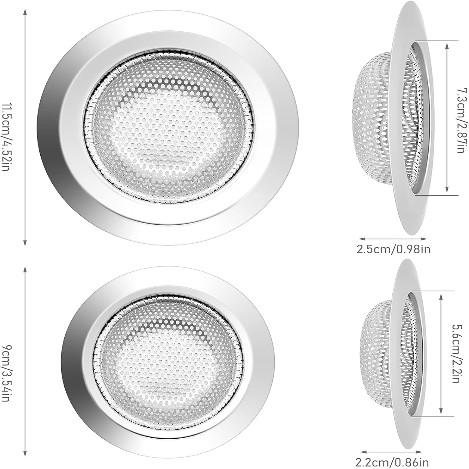 2Pcs Kitchen Sink Drain Strain - Sink Drain Strainer recensie en prijs