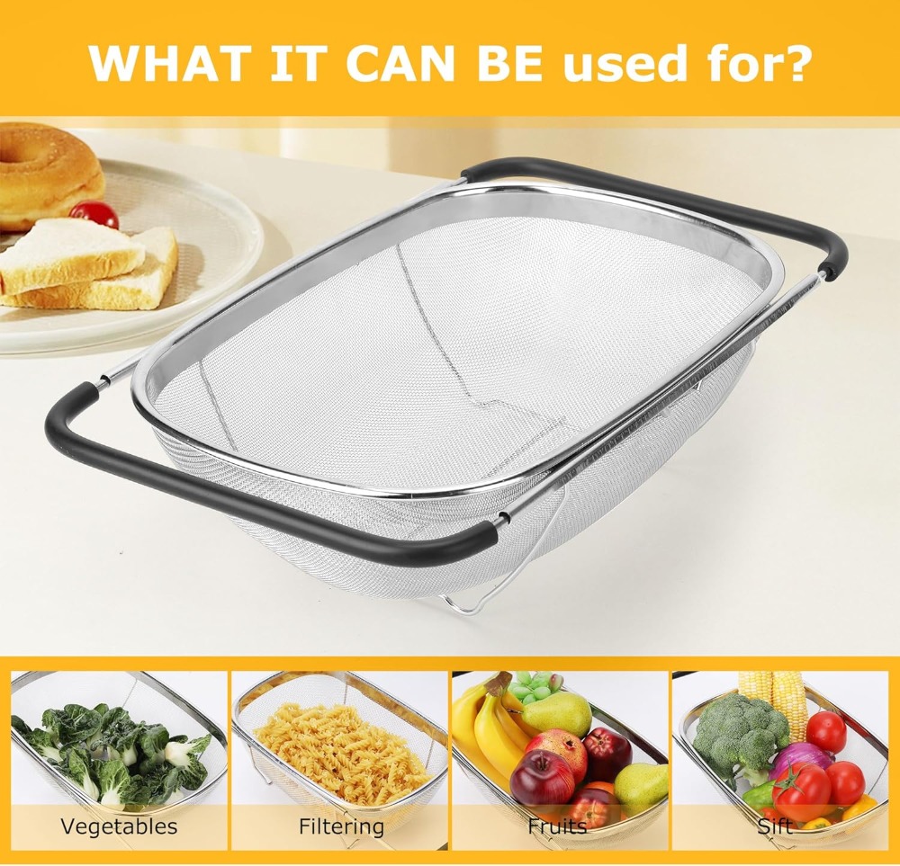 Over the Sink Colander Straine - Sink Drain Strainer recensie en prijs