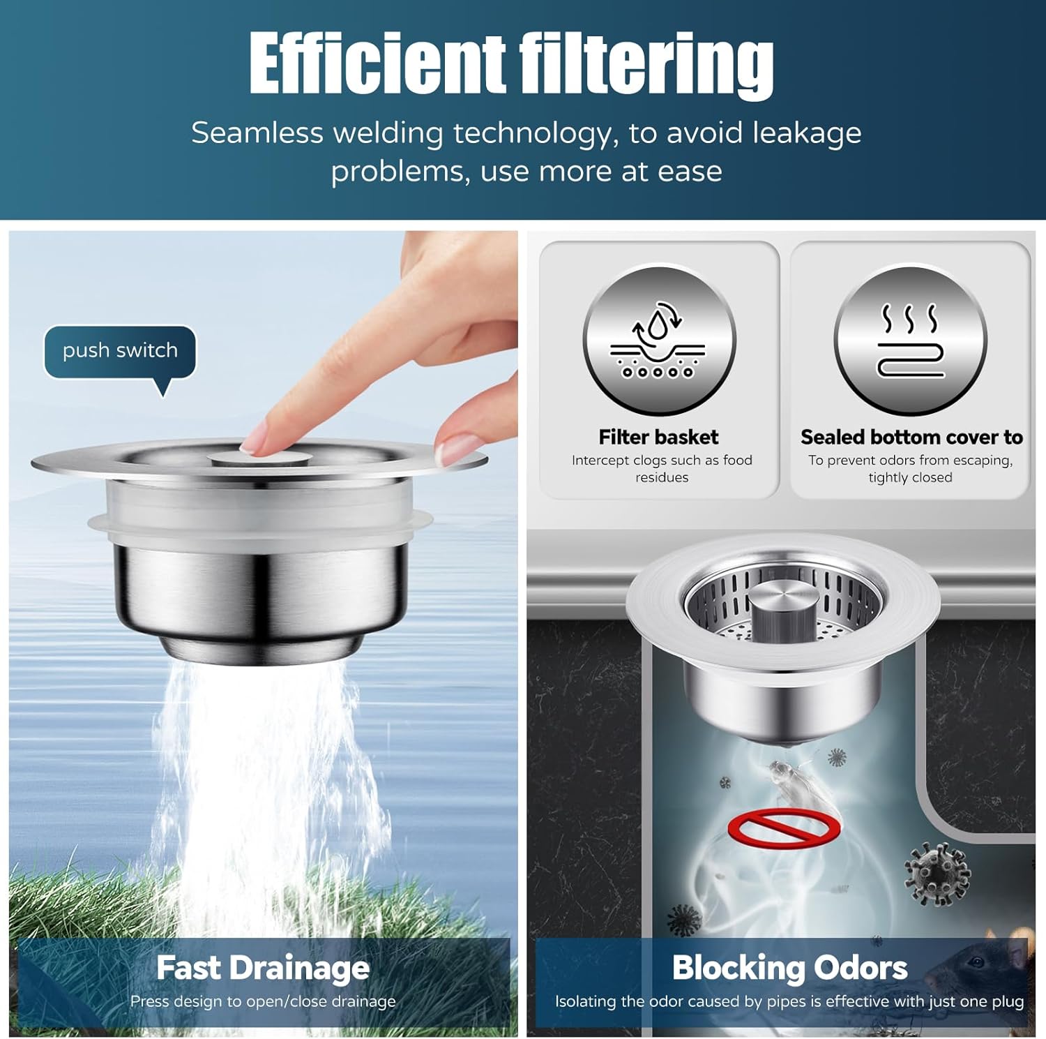 Kitchen Sink Drain Strainer, 4 - Sink Drain Strainer recensie en prijs