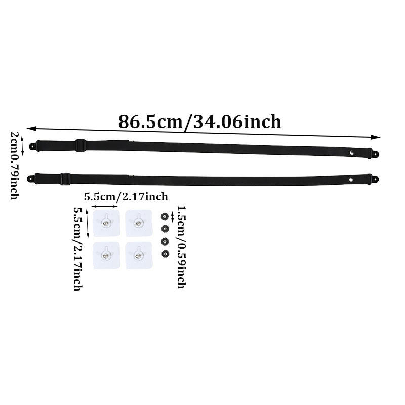 2 Pcs Adjustable TV Safety Str - Wall Anchor Plastic recensie en prijs