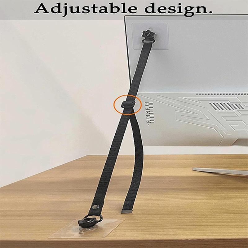 2 Pcs Adjustable TV Safety Str - Wall Anchor Plastic recensie en prijs
