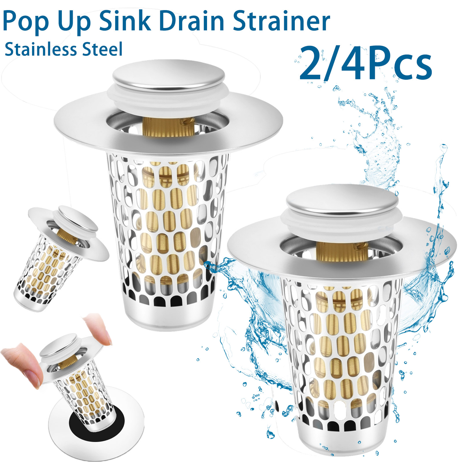 2/4Pc Pop Up Sink Drain Strain - Sink Drain Strainer recensie en prijs