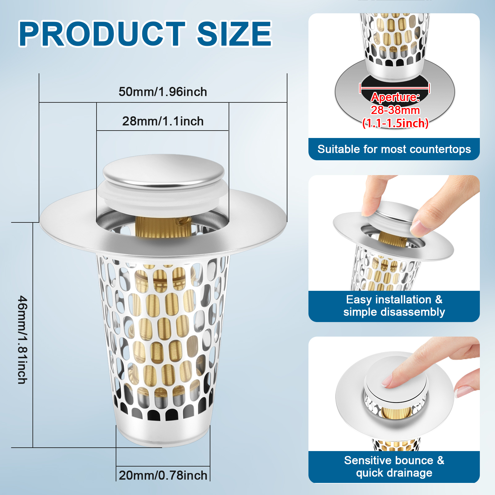 2/4Pc Pop Up Sink Drain Strain - Sink Drain Strainer recensie en prijs