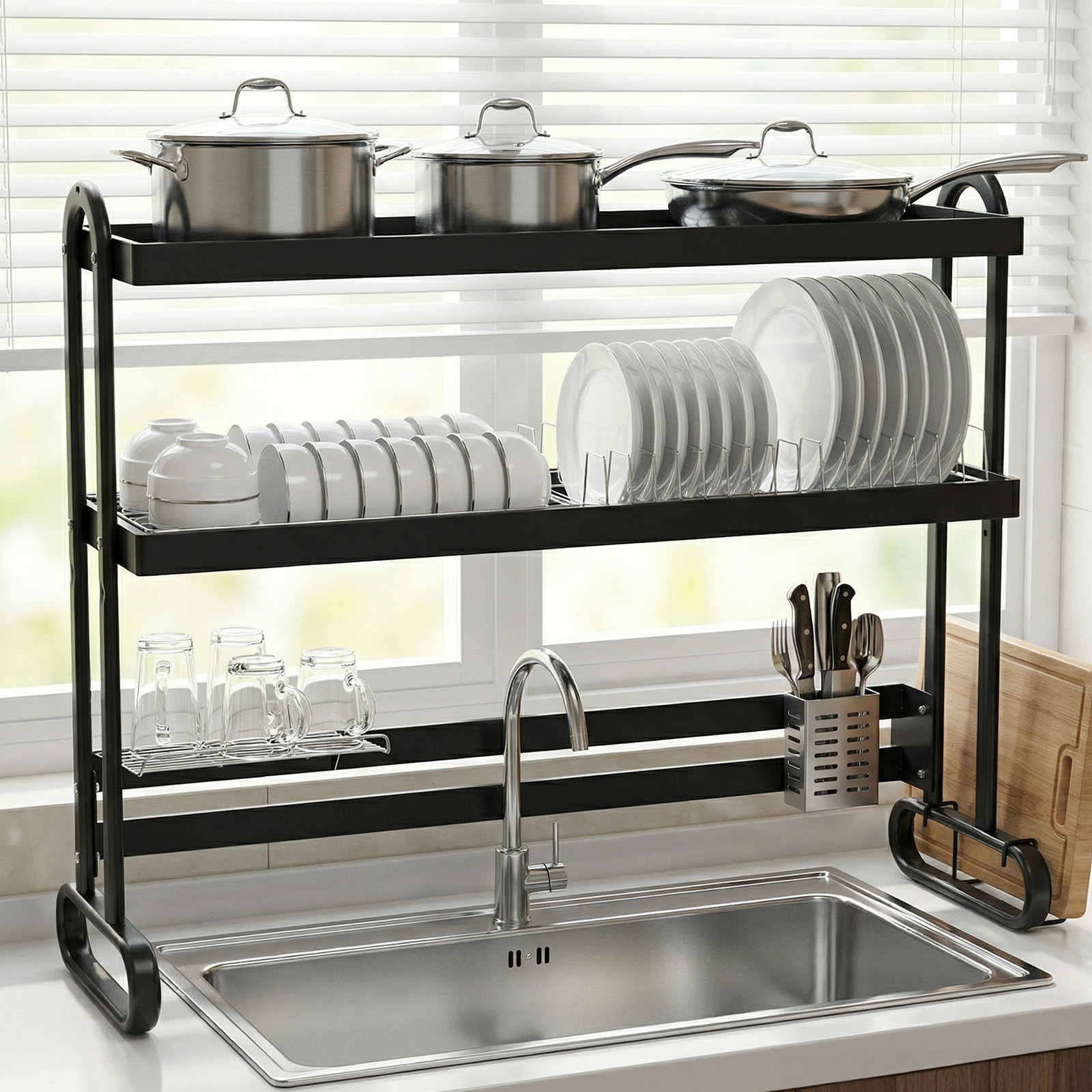 Over Sink Dish Drying Rack wit - Sink Drain Strainer recensie en prijs