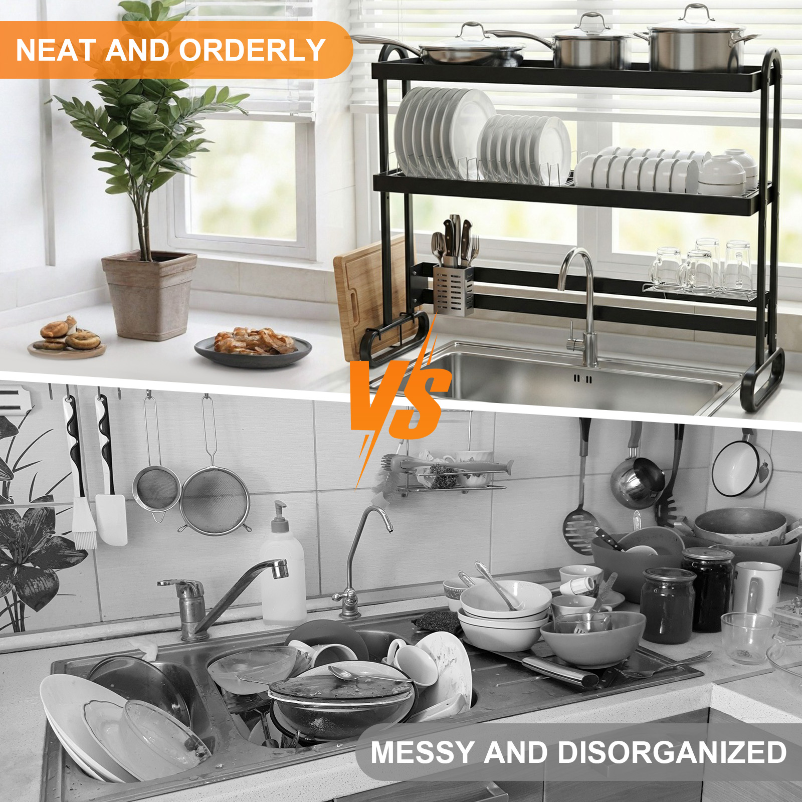 Over Sink Dish Drying Rack wit - Sink Drain Strainer recensie en prijs